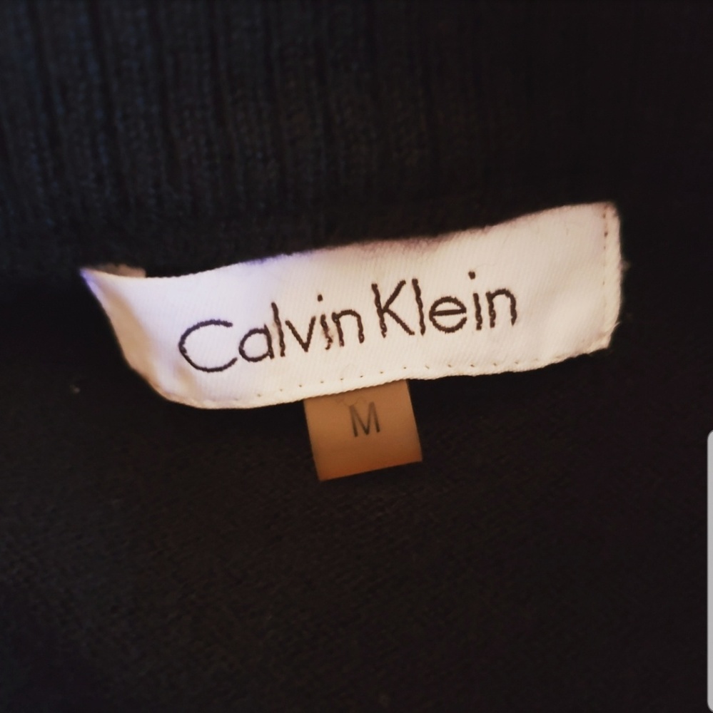 🍉 Calvin Klein Black Sparkle Wool Sweater - Picture 3 of 4
